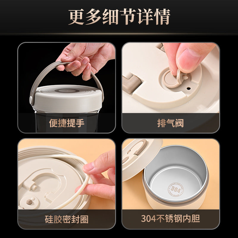 Portable, portable, multi-layer lunch box, foam insulation bucket, lift pot, Japanese-style sealed insulation lunch bucket, insulation lunch box, fresh-keeping box.
