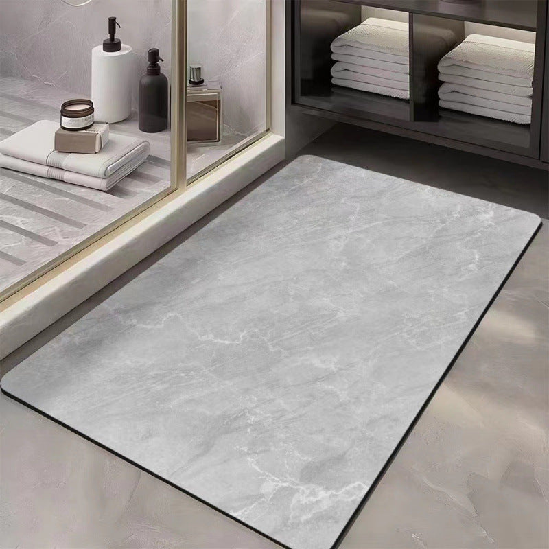 marble pattern diatom mud floor mat for home bathroom door absorbent mat non-slip mat bathroom quick-drying foot mat