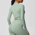 Naked-feel compression zip-up top - quick-dry yoga shirt, perfect for layering, casual wear, running, and fitness. customization available