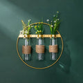 Wall-mounted vase & plant holder - no drilling required - hydroponic flower stand - nordic iron art decor