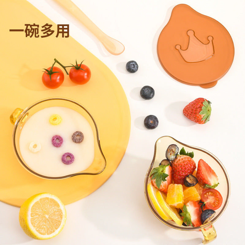 Baby food bowl, newborn baby feeding water special training bowl, newborn rice paste powder grinding bowl, suction cup bowl tableware