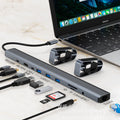 hub3.0 multi-interface expander laptop base folding bracket 10-in-1 type-c docking station
