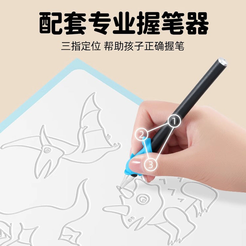 Kindergarten grooved drawing paper book - children's pen control training, ages 3+, beginner's copybook, line drawing & coloring book