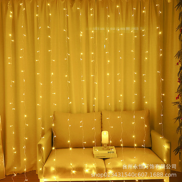 Curtain waterfall light low pressure gypsy star ice strip light Internet celebrity bedroom creative decoration marriage proposal wedding lights
