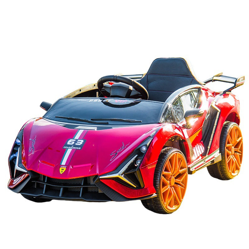 New supercar children's electric car four-wheel car double drive baby remote control car double electric sports car