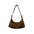 New arrivalaccessible luxury armpit bag for women, large capacity, trendy style, rivet design, crossbody tote bag, work clothing shoulder bag