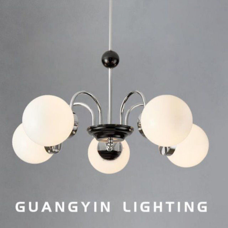 American retro ball chandelier vintage medieval living room dining room bedroom Bauhaus study magic bean French lamp