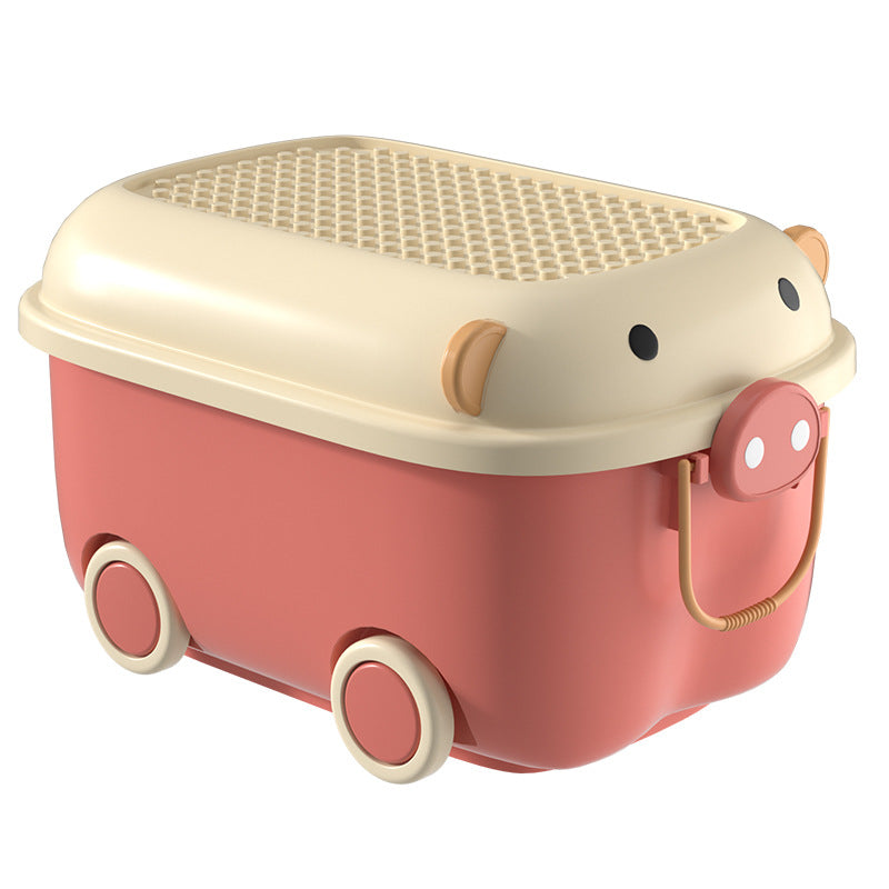 Kids toy storage box cute large capacity storage box plastic for home storage box baby clothes snack storage