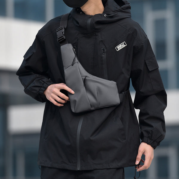 New men's portable breast bag outdoor sports shoulder bag simple irregular light oblique span bag casual fanny pack tide