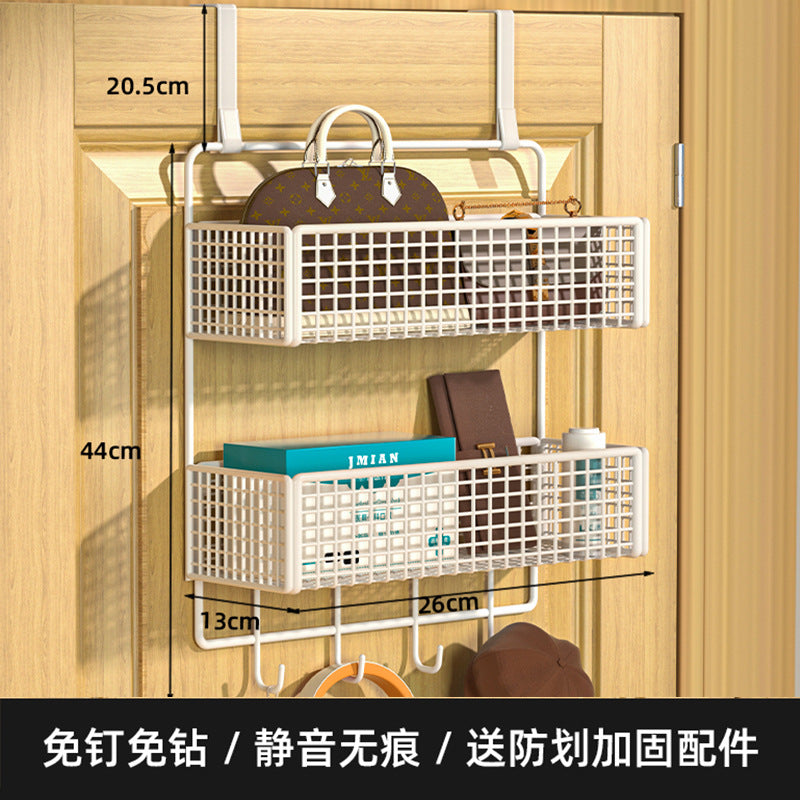 Over-the-door hook: your ultimate entryway organizer! wall-mounted, no-drill storage rack for bedroom closet, side-mounted clothes hanger