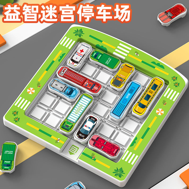 Magnetic car puzzle - sliding puzzle game for kids - brain training & intellectual development - wholesale