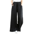 draped loose pants women's summerhigh waist cotton and linen pants casualloosestraight-leg pants