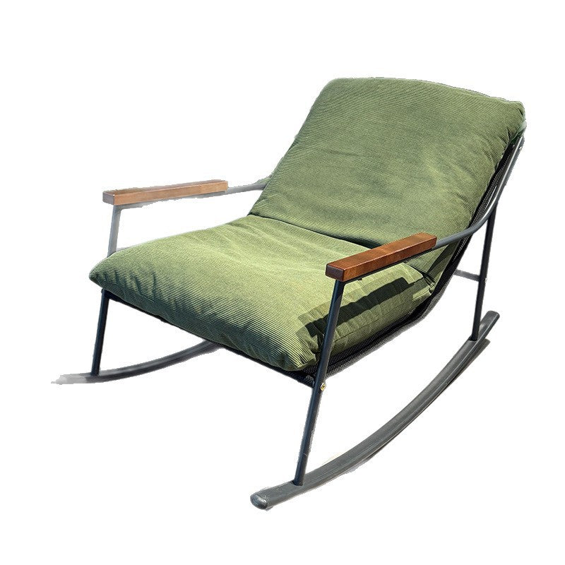 Rocking chair retro style living room sofa chair adult lounge chair lazy sofa balcony casual rocking chair leisure chair