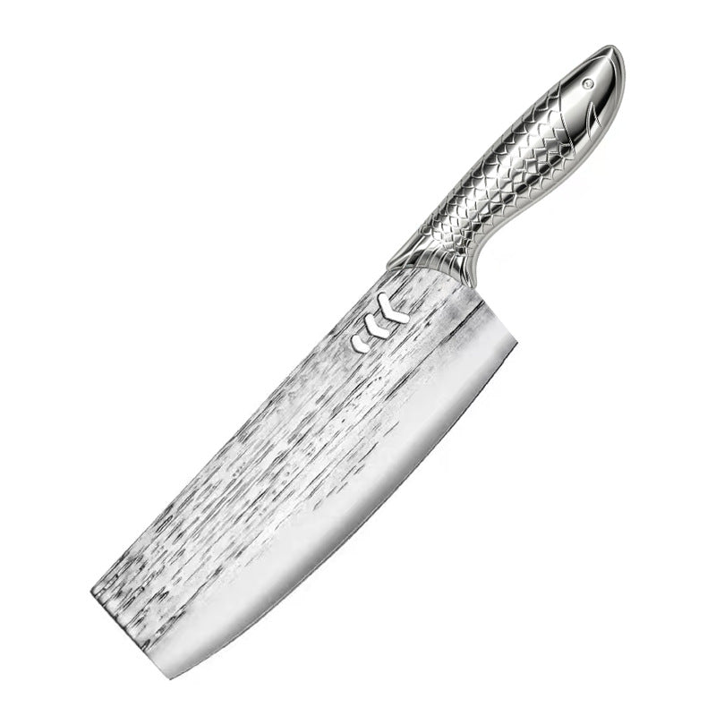 Stainless steel cleaver with handle - sharp, lightweight, high-carbon steel forged kitchen knife for slicing, dicing, and meat cutting - ideal for home and professional chefs