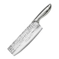 Stainless steel cleaver with handle - sharp, lightweight, high-carbon steel forged kitchen knife for slicing, dicing, and meat cutting - ideal for home and professional chefs