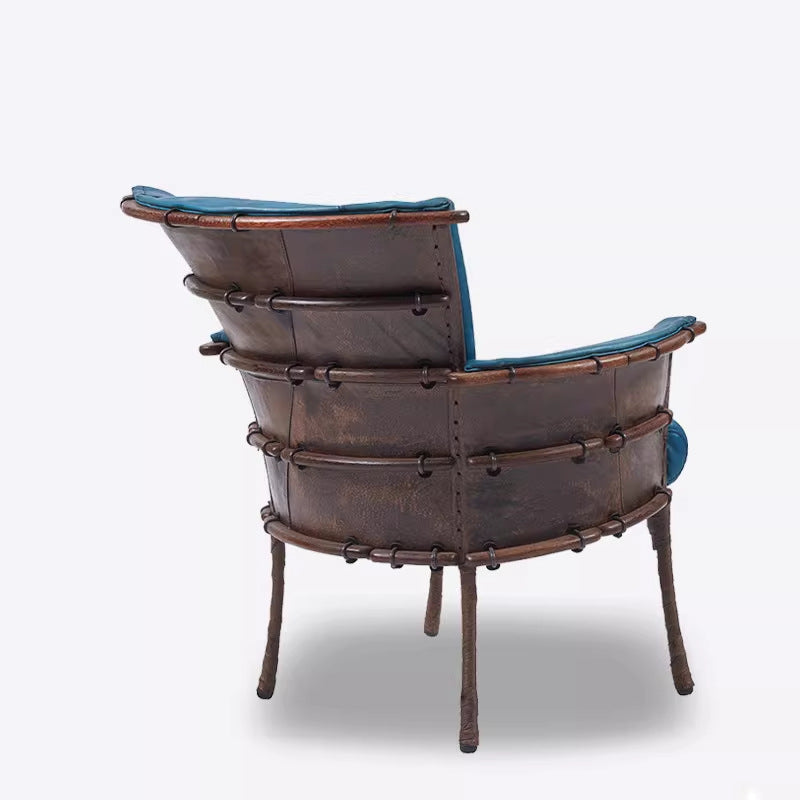 Medieval style tribal palm tea room owner chair sofa chair living room accessible luxuryclassy genuine leather retrocasual tea chair