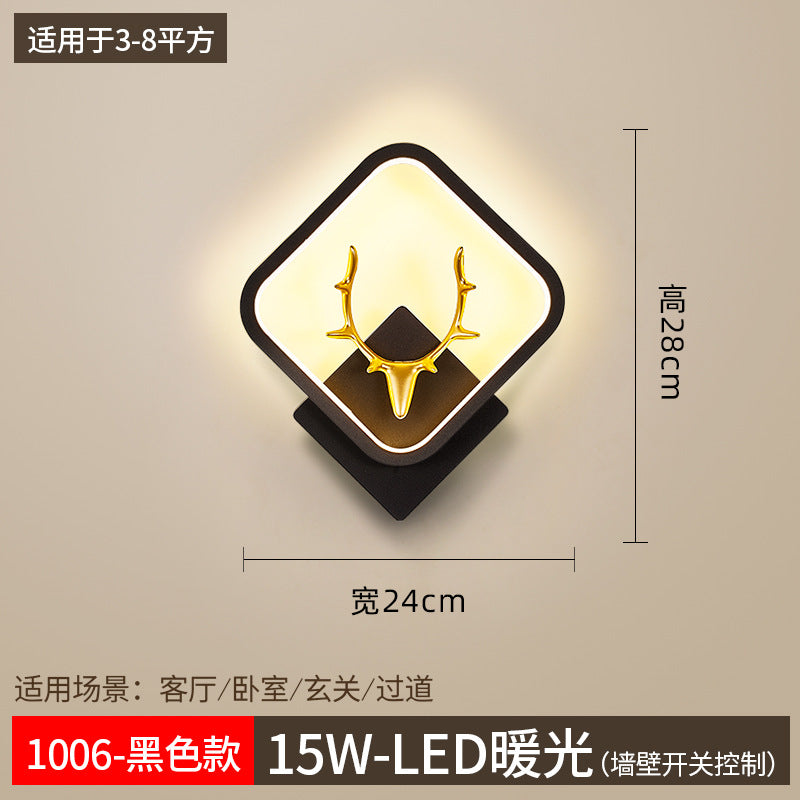 Zhongshan simple modern creative bedroom bedside lamp Nordic aisle living room wall lamp LED corridor background wall wall lamp