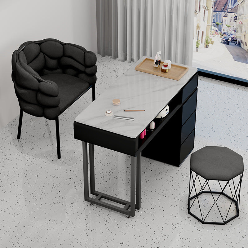 Cream style manicure table and chair set Japanese single double manicure light luxury Internet celebrities ins manicure table manicure shop