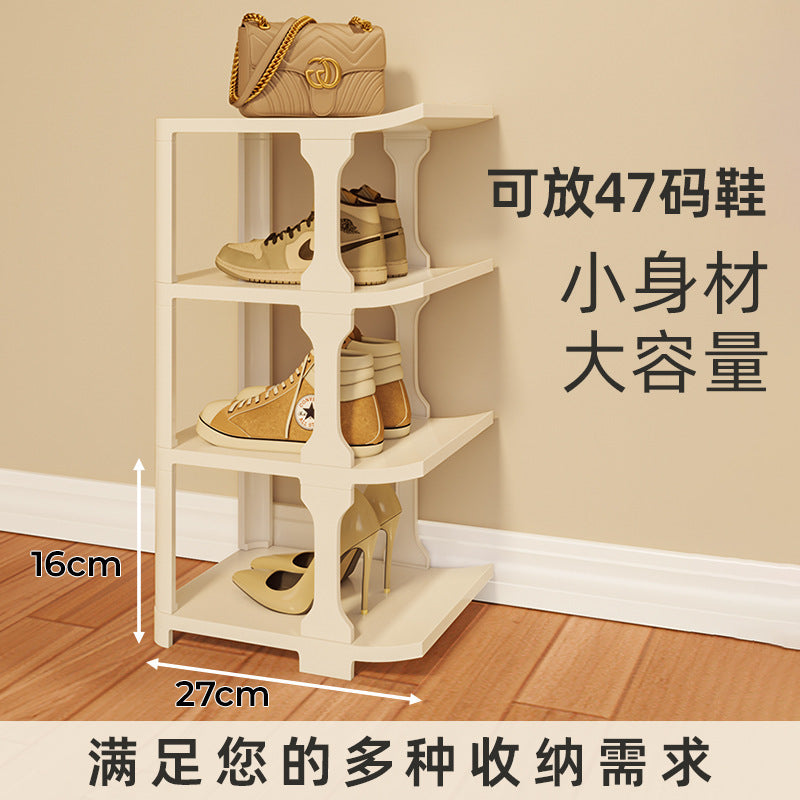 Simple shoe rack, multi-layer economical dormitory shoe cabinet, household narrow door dust-proof storage artifact, indoor wholesale