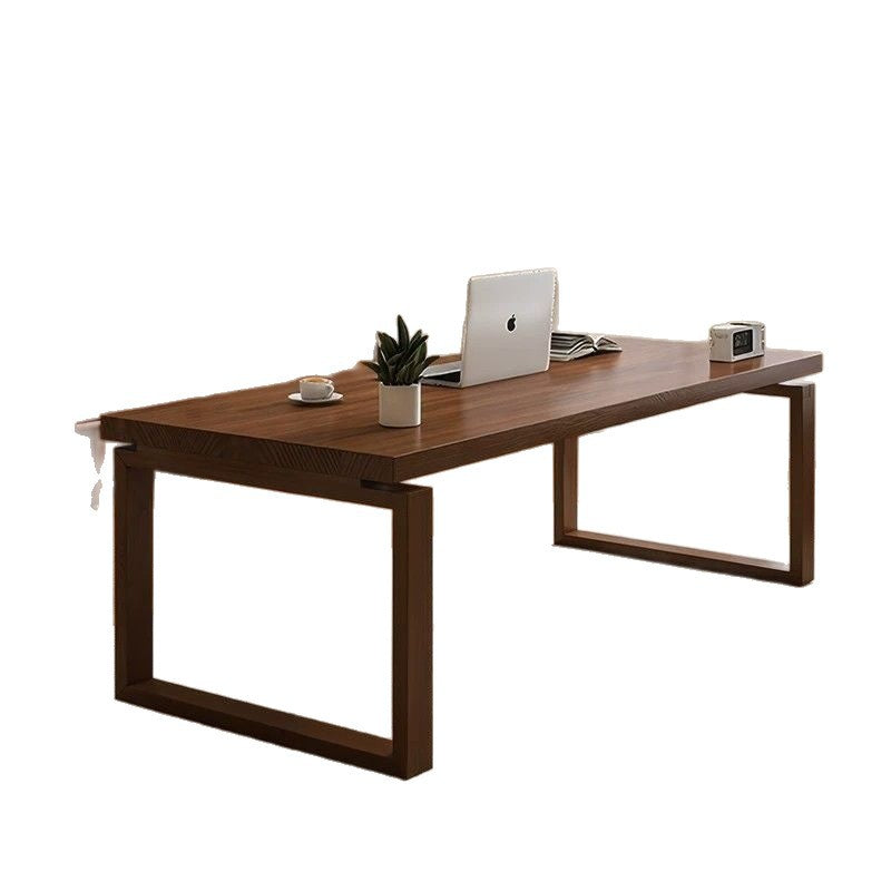 Solid wood rectangular desk - thickened office conference table, study reading desk, large home computer desk