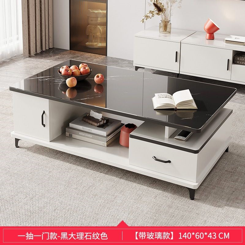 Coffee table for home living room tv cabinet light luxury minimalist modern small apartment tea table european style tempered glass table