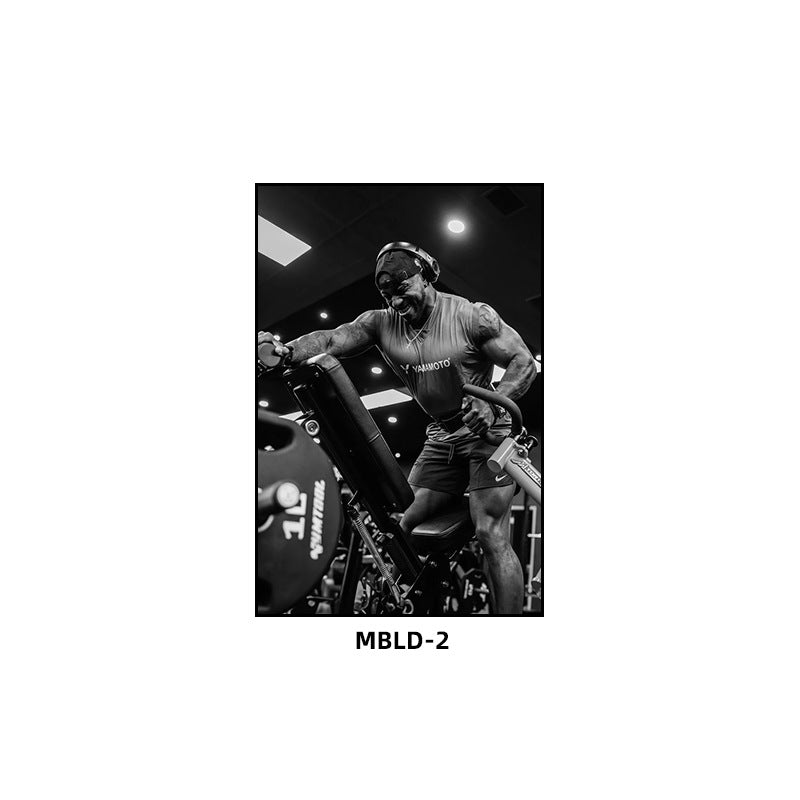 Gym wall decoration painting Brandon Hendrickson boxing gym fighting muscle man hanging painting bodybuilding personal trainer