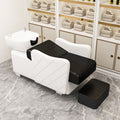 Factory direct sales popular semi-reclining hair salon fashion shampoo bed simple high-end hair salon ceramic flush bed