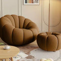 Brown sofa + ottoman [soft lambswool] - rock bottom price!