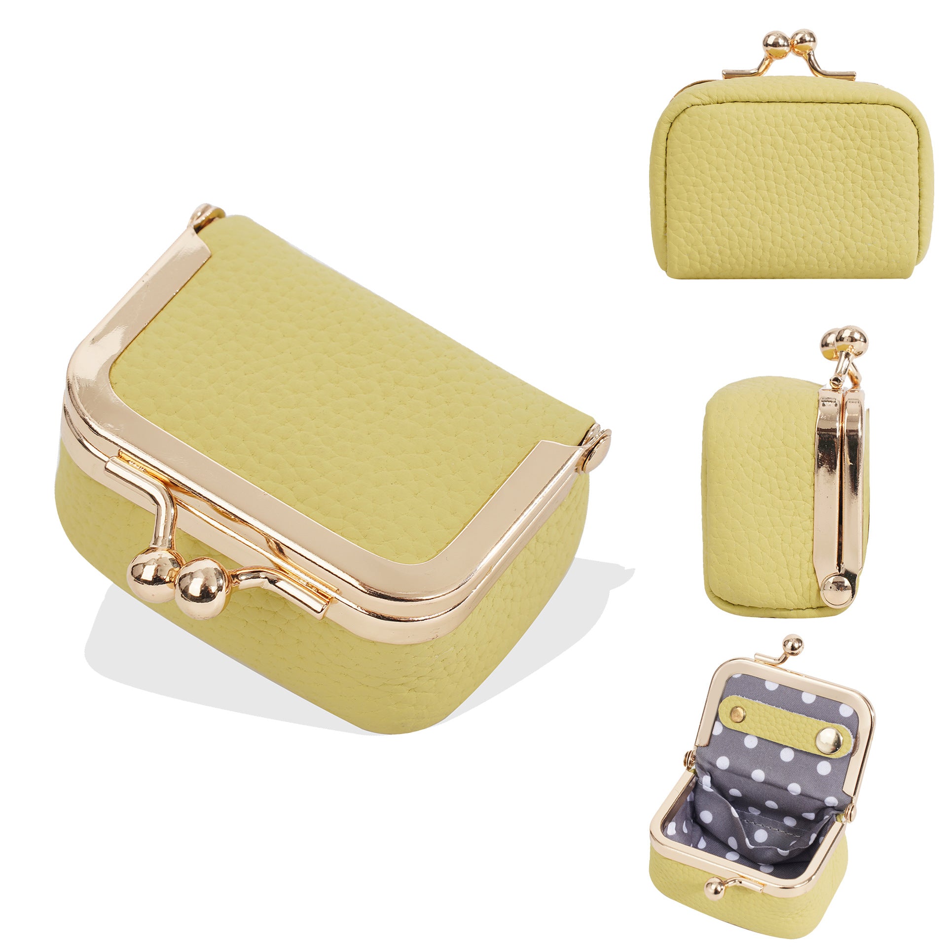 New leather mini bag wallet women's ring earrings jewelry storage box earphones coin mouth gold bag change bag