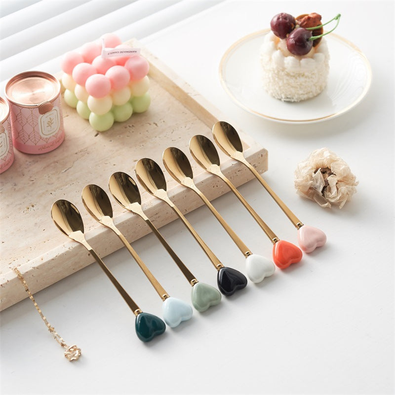 New arrival spoon stainless steel high-looking fork and spoon decal size can be customized for home coffee spoon and fork customization