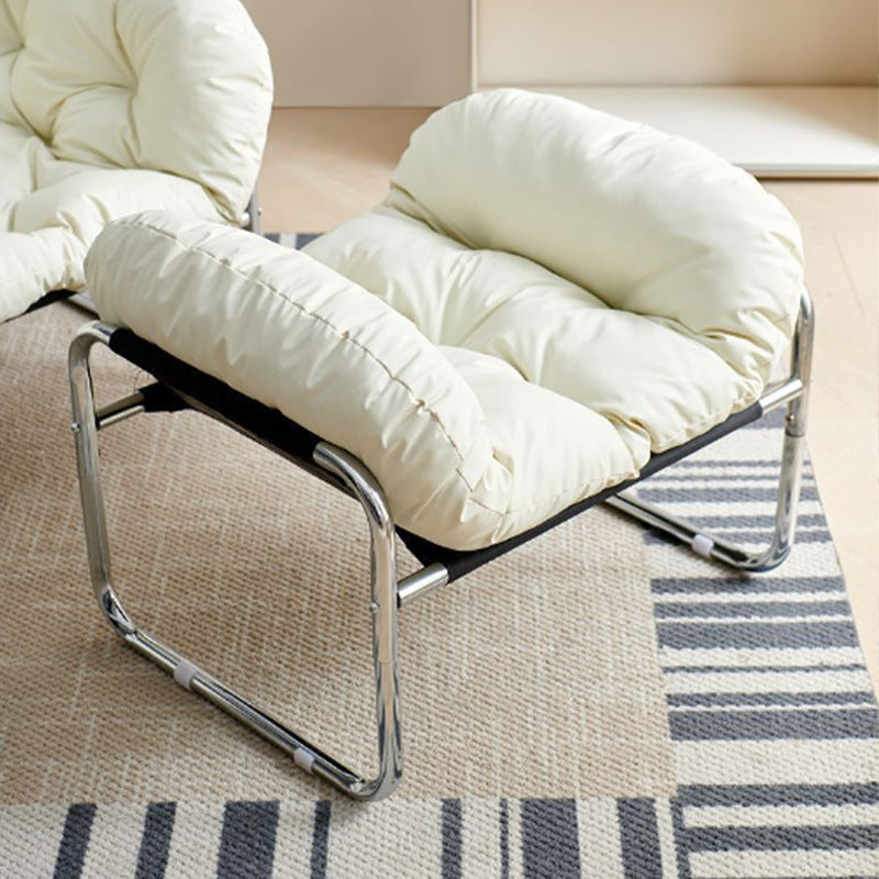 Nordic style single sofa chair - comfortable iron art sofa for living room or balcony, reclining lounging chair - direct from the manufacturer