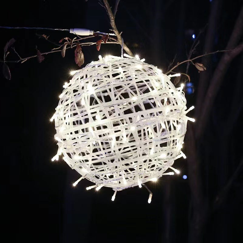 LED vine ball lamp holiday decoration outdoor ball lamp landscape hanging tree ball lamp street outdoor lighting lantern string