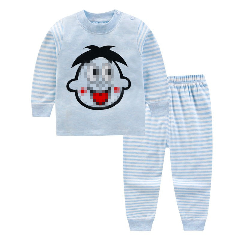 Spring & fall style infant children's clothing kidsintimatessuit baby pure cotton autumn clothes and long trousers for boys and girls colorful cotton home clothes