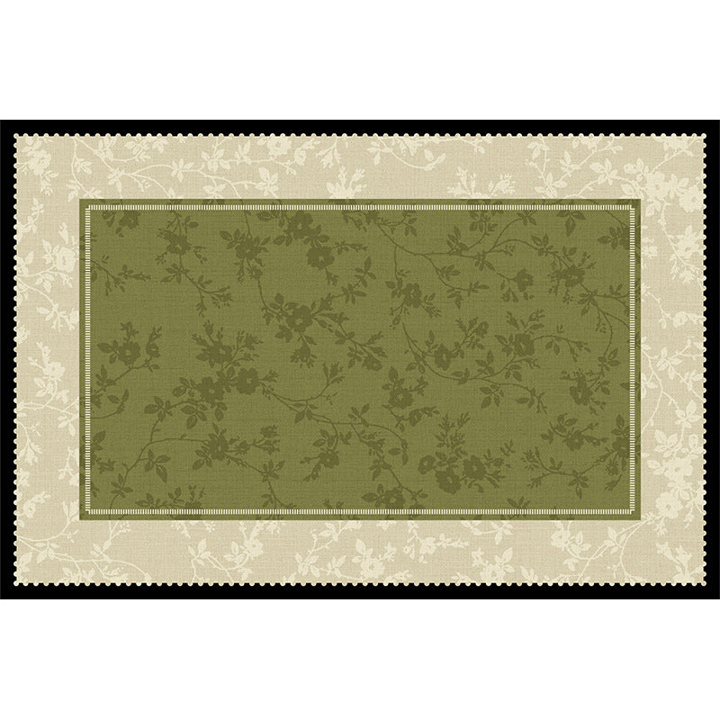 Cooling ice silk mat cream style green living room carpet new summer bedroom no-wash wipeable mat floor mat