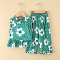 For pre-orders, please contact customer service - set: green background with white floral print