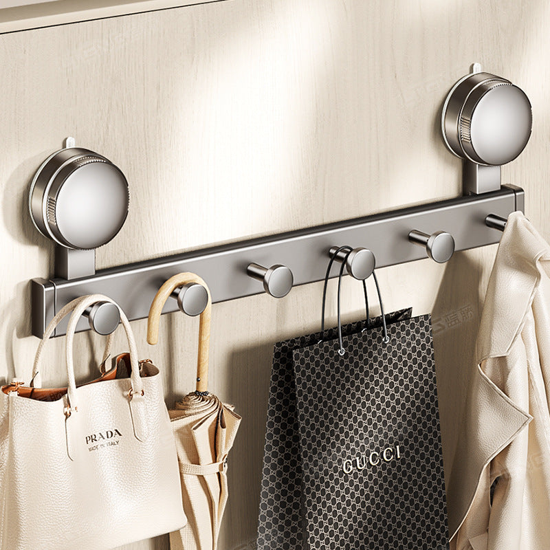 Strong vacuum suction cup door rear row hook storage rack Adhesive hook entry door No punching wall clothing storage hanger