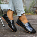 Exportplus size slip-on soft bottom slip-on beanie shoes women's casual round toe flatsnew arrivalflats soft leather work shoes