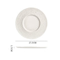 Ceramic western dinner plate - creative mars crater steak plate - instagrammable high-end creative table setting - european style flat plate - dessert presentation