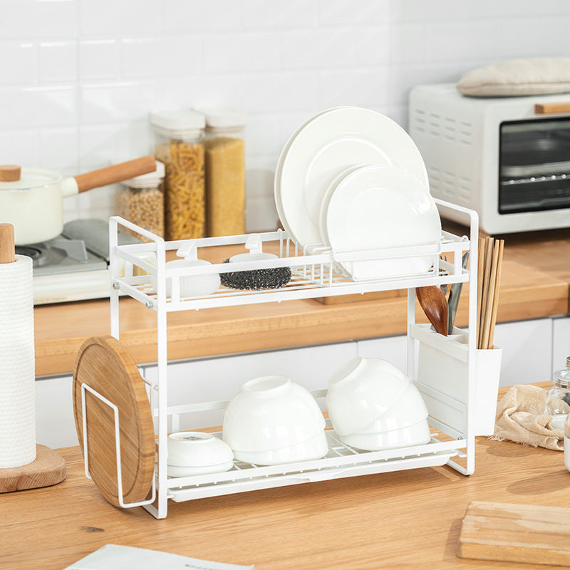 Liheng Kitchen Shelf Multifunctional Dish Storage Rack Dish Rack Drain Rack Storage Box Dish and Chopstick Rack Household