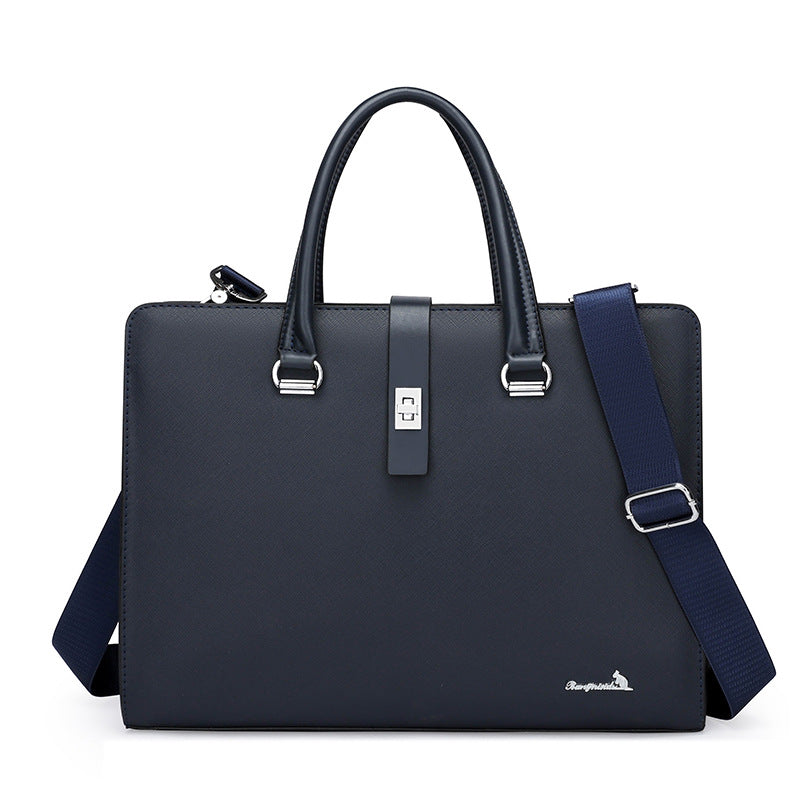 Spring new models, men's hand carry business commuting fashion high value large capacity handbag messenger bag file bag