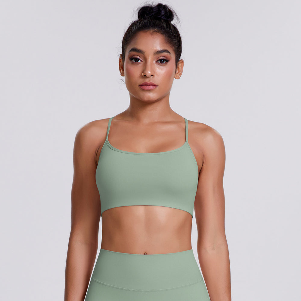 New cloud-feel yoga top: criss-cross back yoga bra tank top - breathable, quick-drying fitness sports bra for women