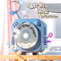 Mini rotating light-up cd player keychain speaker - handheld megaphone for creative and fun keychains