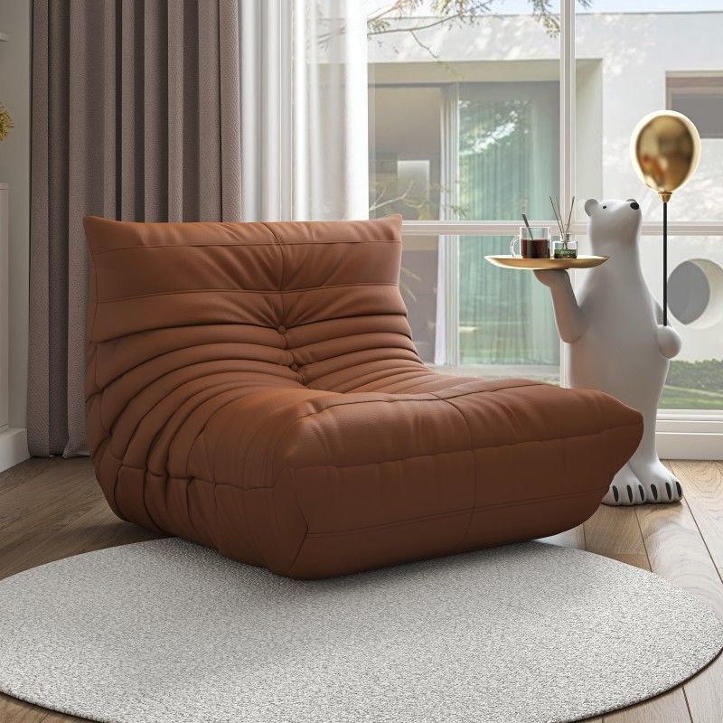 Caterpillar lazy sofa new arrival can lie down and sleep bedroom balcony tatami popular single sofa ins style leather
