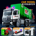 Inertial city sanitation truck (green alloy edition) [e-commerce box]