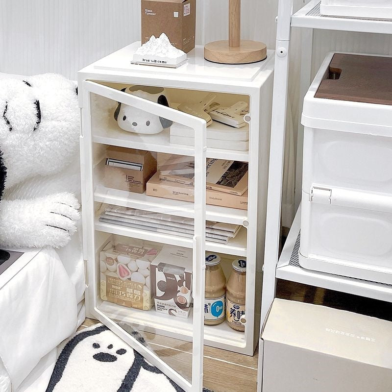 Bedside table for room, simple rental bedroom, household multi-layer bedside cabinet, plastic ins style creative storage rental house