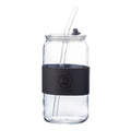 Amazon cross-border coke cup with straw, bamboo lid, juice cold drink cup, ins style glass water cup, personalized
