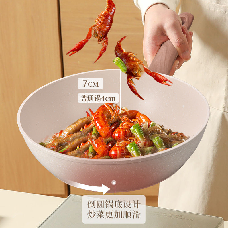 Personalizedoem imitation pressure small white pot medical stone non-stick pot for homeflats cooking pot induction cooker neutral cooking pot