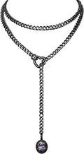 Bestselling women's heart pendant necklace for cross-border amazon: gold cuban chain adjustable y-clasp choker jewelry
