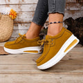 Exportcasualplus size 43 tie back heightening women's shoes autumnew arrival women's outwearplaid soft bottom flatsflats