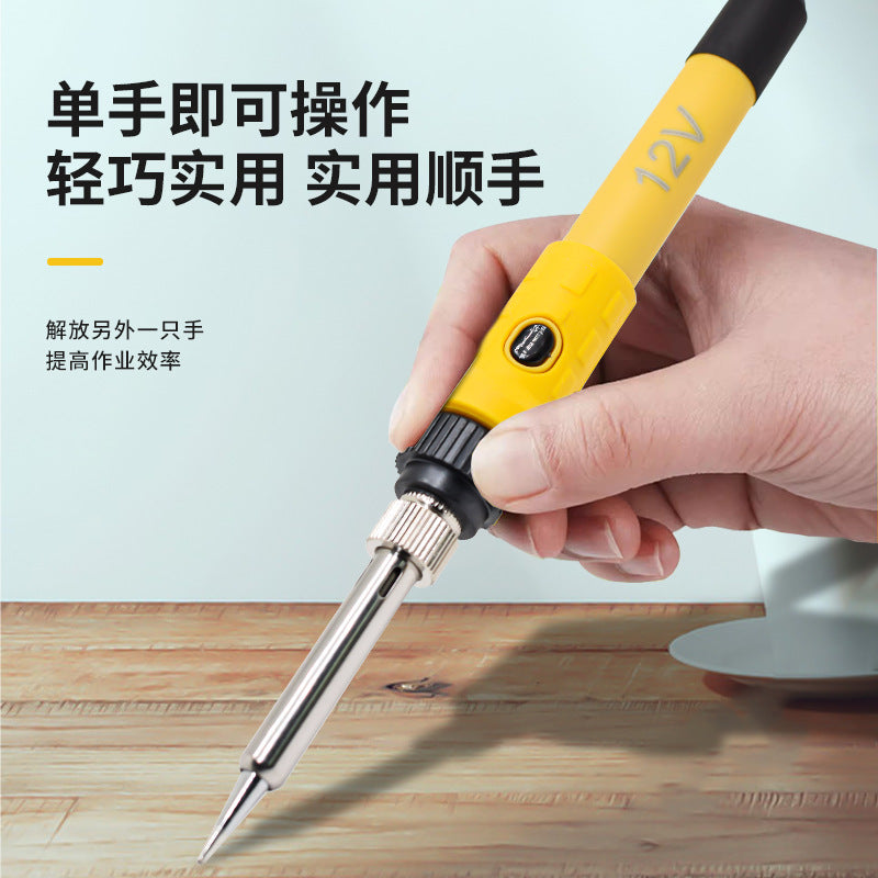 12V soldering iron with indicator light DC12V portable outdoor soldering iron repair tool